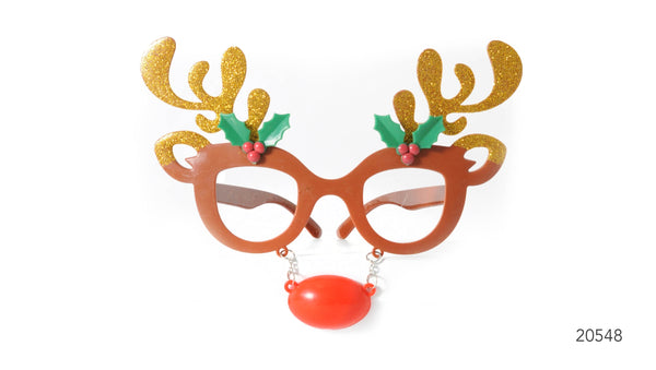 Party Glasses Rudolf Reindeer